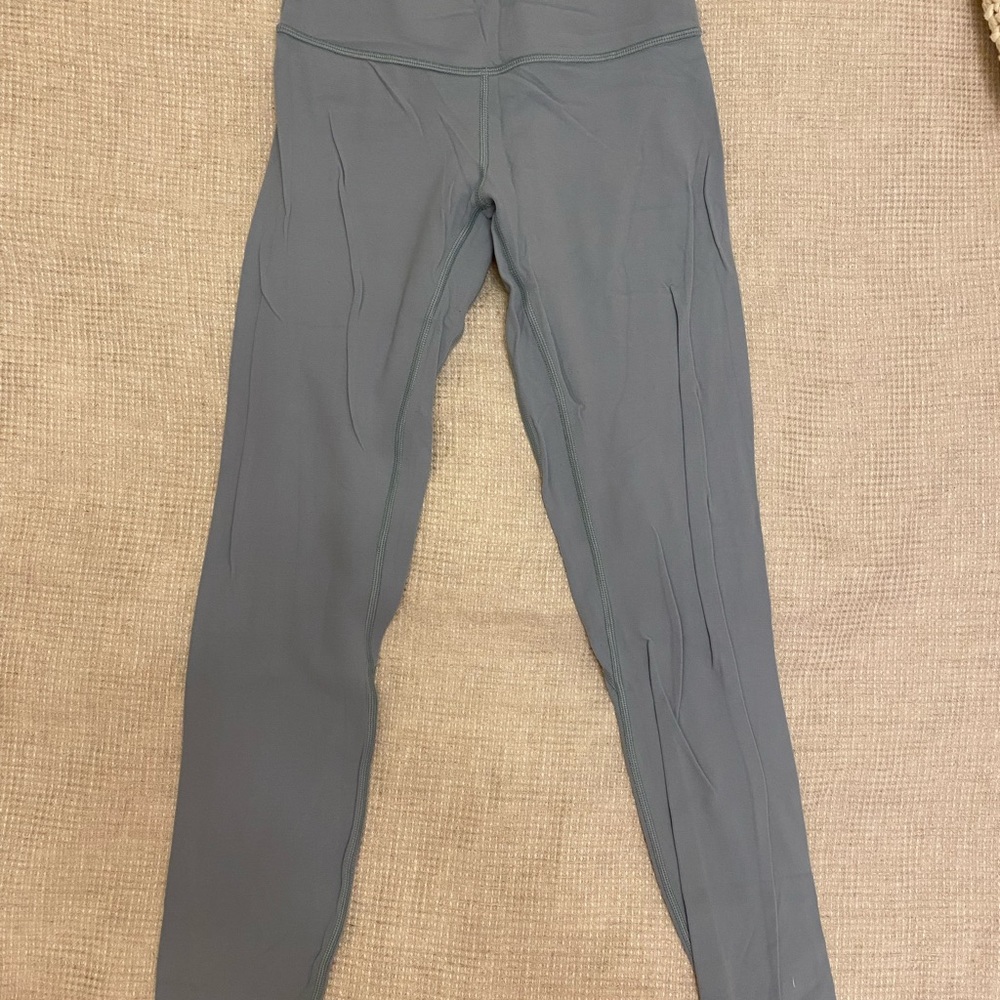 Gray High-Waisted Leggings